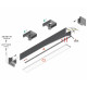 Prisadený hliníkový profil pre LED pásy 12x12mm SMART10