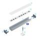 Hliníkový profil pre LED pásy 12mm x 8mm LUMI-X surový hliník