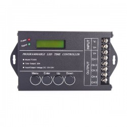 Programovateľný časový spínač pre LED pásy 5x4A DC12/24V TC420