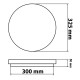 LED stropnica s MW senzorom ⌀33cm 18W 1260Lm Natural White HEDA