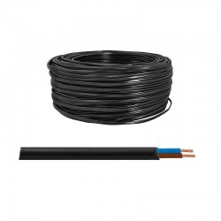 Kábel elek. H03VVH2-F 2x0,75 300/300V čierny plochý