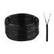 Elektrický kábel H03VVH2-F 2x0,75 300/300V čierny plochý