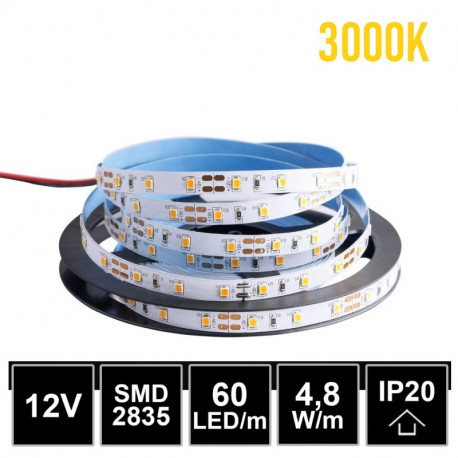 Flexibilný LED pásLS 60LED SMD2835 4,8W 400Lm Warm White 12V EPISTAR 8mm