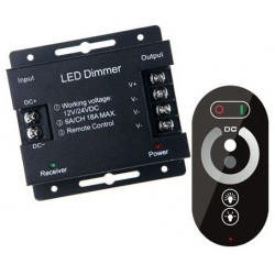 Stmievač pre LED pásy s RF diaľkovým ovládaním 3x6A DC12/24V