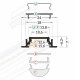 Hliníkový profil pre LED pásy GROOVE10 - zápustný 24x7mm - biely