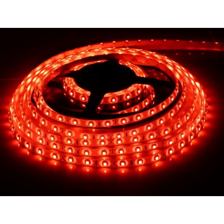Flexibilný LED pás LS 60LED SMD3528 4,8W 130Lm RED 12V IP65 (by drip gum) 8mm