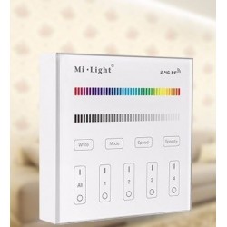 Nástenný dotykový ovládač RGB/RGBW pre RF prijímače a svietidlá MiLight-T3 Panel