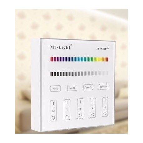 Nástenný dotykový ovládač RGB/RGBW pre RF prijímače a svietidlá MiLight-T3 Panel