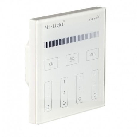 Nástenný dotykový ovládač pre RF prijímače a svietidlá MiLight-T1 Panel