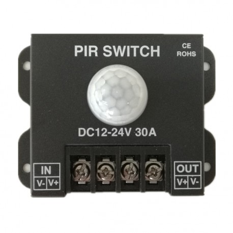 Pohybový spínač PIR DC12-24V 30A METAL HOUSE