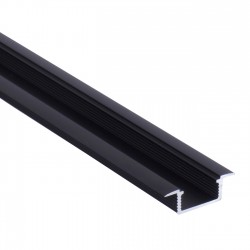 Hliníkový profil pre LED pásy ZÁPUSTNÝ 28x9mm-Čierny