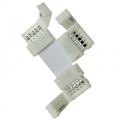 T-spojka pre RGBW LED pásy flexibilná IP20 12mm s plastovými klipmi