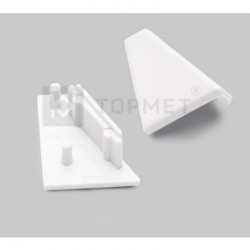 Koncovky pre hliníkový profil CORNER10 - biely lakovaný / pár