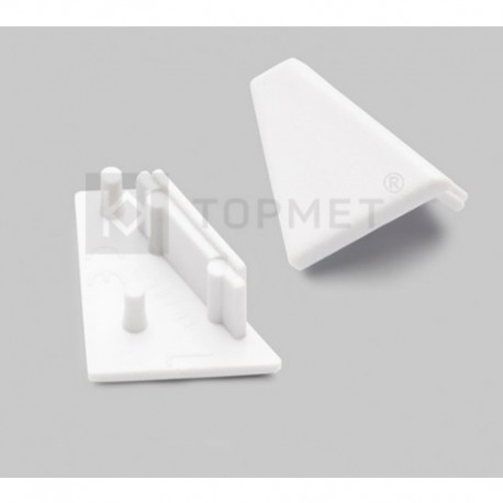 Koncovky pre hliníkový profil CORNER10 biele