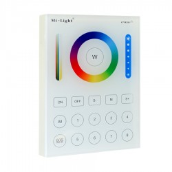 RF Nástenný dotykový ovládač RGB+CCT pre RF prijímače a svietidlá MiLight-B8 Panel
