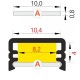 Hliníkový profil pre LED pásy SLIM8 - ELOX