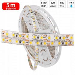 LS 120LED SMD2835 9,6W 600Lm Warm White 12V IP63 8mm ecolight - 5m balenie