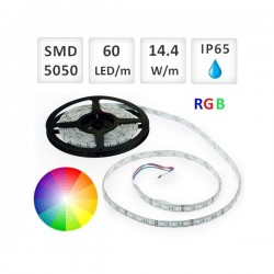 LS RGB 60LED SMD5050 14,4W 12V IP54 (by drip gum) 10mm OPTONICA