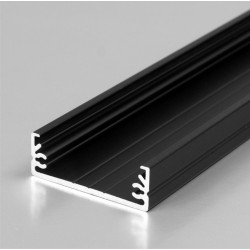 Hliníkový profil pre LED pásy WIDE24 čierny anodovaný hliník