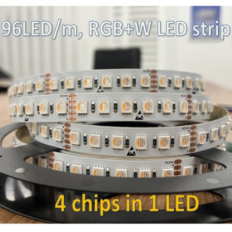 Flexibilný LED pás RGBWW (4 chips in 1) 96LED SMD5050 24W 24V IP20 12mm