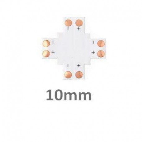 X-spojka pre mono LED pásy flexibilná IP20 10mm