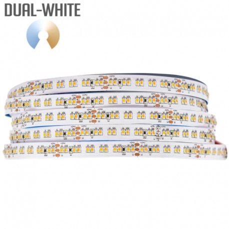Flexibilný LED pás LS 240LED SMD2216 (120CW+120WW) 19,2W 1480Lm CCT  CRI90 DC24V IP20