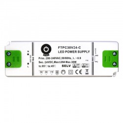 LED nábytkový napájací zdroj 24V-30W IP20 FTPC30V24-C