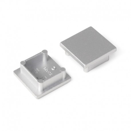 Koncovky pre hliníkový profil Smart16 - silver/pár