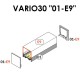 Hliníkový profil pre LED pásy - konštrukčný VARIO30-01 Black