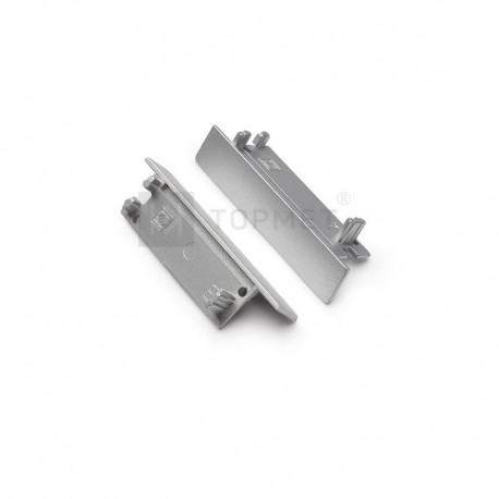 Koncovky pre hliníkový profil FLAT8 - silver/pár