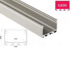 Hliníkový profil pre LED pásy LUMI ILEDO 43x30mm - ELOX