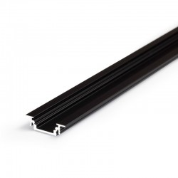 Hliníkový profil pre LED pásy GROOWE - zápustný - čierny anodovaný