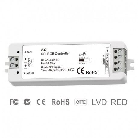 RF 2,4GHz - SPI kontrolér pre digitálne LED pásy RGB Skydance