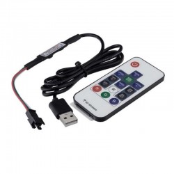 Mini USB-RF kontrolér DO 14-Key pre digitálne RGB LED pásy
