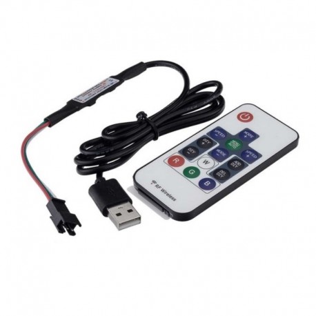 Mini RF-USB kontrolér 14-Key pre digitálne LED pásy
