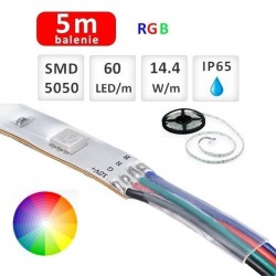 LED pás RGB 60LED/m 14,4W/m IP65 - v zmršťovacej bužírke