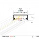 Hliníkový profil pre LED pásy VARIO30-06 zápustný - biely