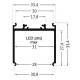Hliníkový profil pre LED pásy - konštrukčný VARIO30-08 ELOX