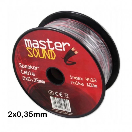 Dvojlinka 2x0,35mm čierno-červená masterSOUND