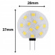 G4 12LED SMD2835 3W 300Lm Warm White 12V AC/DC ecolight