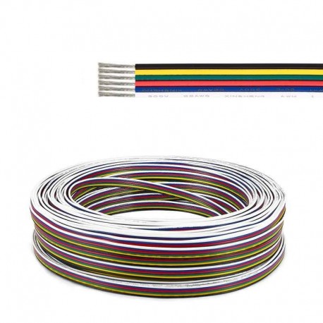 Šesťlinka 6x0,5mm pre RGBCCT LED pásy - plochá