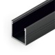 Prisadený hliníkový profil 18,8 x 18,6mm SMART16 čierny anodovaný