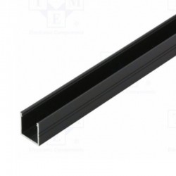 Hliníkový profil pre LED pásy SMART16 (18,8 x 18,6) - čierny