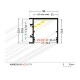 Hliníkový profil pre LED pásy - konštrukčný VARIO30-03 biely lakovaný