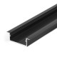 Hliníkový profil pre LED pásy VARIO30-06 zápustný - čierny