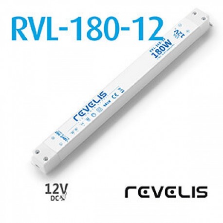 LED nábytkový napájací zdroj 12V-180W 15A RVL-180-12