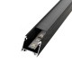 Čierny - dymový naklikávací difúzor na hliníkový profil pre LED pásy typu CORNER, SURFACE, GROOWE, OVAL, UNI12, EDGE10 a TRIO