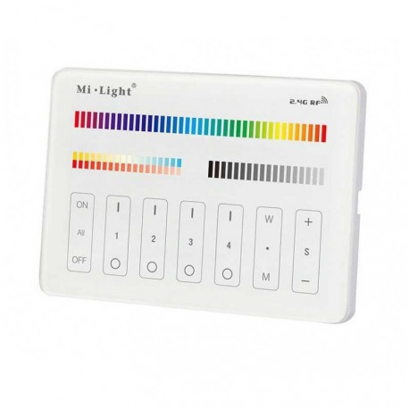 RF Nástenný dotykový ovládač RGB+CCT pre RF prijímače a svietidlá MiLight-M4 Panel