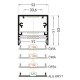 Hliníkový profil pre LED pásy - konštrukčný PHIL53 Black 2m
