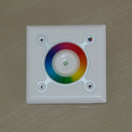 Nástenný RGB ovládací panel dotykový DC12V 3x3A - biely
